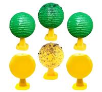 6pcs Piège à Mouche des Fruits Mouches de Fruits Boules Boule De Piège à Mouches Suspendue Pots de Fleurs balcons Cours vergers Cuisine Mouches deFruits Fourmis moustiques araignées (Bicolore)