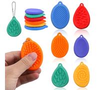 6pcs Pierre Sensorielle, Texture Silencieuse Jouets Anti-Stress Doux Pierre d'Inquiétude avec Chaîne de Perles Bas de Noël Relaxants pour Enfants Adultes Étudiants Cadeaux Prix