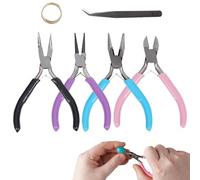 6pcs Pince Bijoux Creation,Pince Bijoux,Pince Pour Bijoux,Pince A Bijoux,Petite Pince,Fabrication Bijoux,Pince À Bijoux,Pince Perle,Coupe-Fil Pour La Découpe De Bijoux