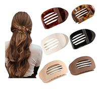 6PCS pinces à cheveux plates pour femmes, 3.74in French Design Flat Hair Claws