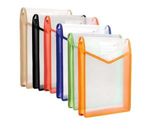 6pcs Pochette pourdocuments,PochetteA4pourdocuments,Pochettes Chemises en Plastiques,Pochette PlastiqueA4,PochetteA4pourdocuments,convient à l'école,au bureau,à la maison,auxdocuments