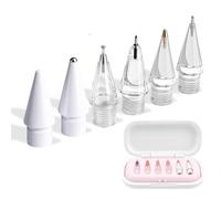 6Pcs Pointes Rechange pour Apple Pencil Pro/1ère/2ème Génération | Embouts Remplacement Haute Sensibilité Stylet Améliorées avec Boîte de Transport Accessoires de Pointes, Rose