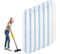 6Pcs pour Vileda H2PrO Balai Serpillere Recharge Kit - AQSACOKIYA - Microfibre pour O-Cedar H2pro Lavette Absorbante - Sans balai