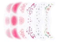 6PCS Pride Heart Freckles Face Tattoo - Tatouages temporaires de glitter avec des symboles d'amour autocollants étanches LGBTQ + scintillants pour les défilés de fierté, les nuits de mariages (A)