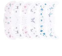 6PCS Pride Heart Freckles Face Tattoo - Tatouages temporaires de glitter avec des symboles d'amour autocollants étanches LGBTQ + scintillants pour les défilés de fierté, les nuits de mariages (E)
