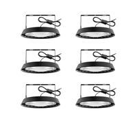 6pcs Projecteur LED UFO Lampe,100W UFO LED 10000LM 6500K Projecteur LED Blanc Froid IP65 Étanche, Led Industriel UFO pour Garage, Atelier, Grange,Usine, Industrie, Boutique