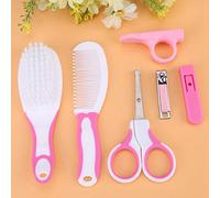 6pcs Pruisible Quotidien Clail C Ciseaux H B Peigne Kit de Soins Mania Blue H B Ongle Clippernail C Scissorsmani Kit Toolmani et C Conçu Votre Ha de Are Ergonomi (PINK)