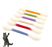 6pcs Q Tip Cat Toy,Cotton Swabs Cat Toys With Catnip,Giant QtipCat-Toy,Interactive Cat-Chew Toy,Cats Lovers Gift Sturdy Teething Chew,Interactive CatKickerToy For Indoor, Care For Anxiety Relief(B)
