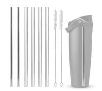 6pcs Remplacément Paille Compatible avec Owala FreeSip Sway Bouteille D'eau 40oz, Pailles Tasse Isotherme en Acier Inoxydable avec Brosse Nettoyage Accessoires Bouteille D'eau Réutilisable