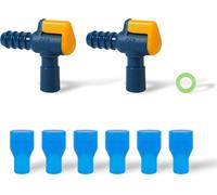 6pcs Replacement Bite Valve For Camelbak,Tip With 2 Elbow Tube Connectors And O-Ring Replacement Parts For Backpack Water Tank
