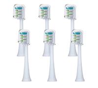 6pcs Replacement Heads ，Compatible for SOOCAS ，X3/X3U/X5 Toothbrush Clean Tooth Brush Sonic Electric Soft Bristle Nozzles(6PCS White)