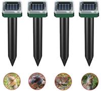 6Pcs Répulsif Taupe Solaire,Anti Taupe Ultrason Solaire,Répulsif Taupe Ultrason Solaire,Anti Taupe Solaire Avec Ip65 Imperméable,Pour Taupes,Serpents,Campagnols Et Autres Animaux (4Pcs)