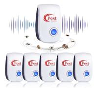 6pcs Répulsif Ultrason Anti-Rongeurs Insectes Ultrason Anti Moustique Ultrason Souris et Rats Insectes pour Souris Rats Araignée