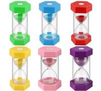 6pcs Sabliers Minuterie Horloge de Sable Hourglass, Sablier Minuterie Sablier Ensemble 1min 3min 5min 10min 15min 30min Horloge de Sable Hourglas pour Jeux,Cuisine, Exercice,Etude,Brossage Etc