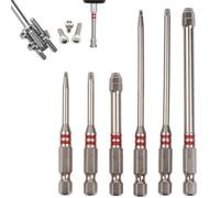6PCS Screwdriver Bits Set with Magnetic Hex Shank Pagoda-Shaped Design in Multiple Sizes,65-100mm Magnetic Pagoda Hex Screwdrivers Bit Set,Shank Pagoda-Shaped Design for Electric Drills and Wrenches