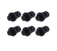 6pcs Self-Lock/Momentary Pushbutton Switches DS228 DS428 12mm OFF- ON Push Button Switch 3A /125VAC 1.5A/250VAC DS-228 DS-428 NWPNLXEA(6Pcs Black,Momentary)
