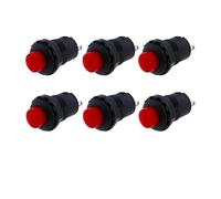 6pcs Self-Lock/Momentary Pushbutton Switches DS228 DS428 12mm OFF- ON Push Button Switch 3A /125VAC 1.5A/250VAC DS-228 DS-428 NWPNLXEA(6Pcs Red,Momentary)