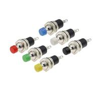 6PCS Self Reset black PBS-110 7MM Momentary Push Button Switch Press The Reset Switch