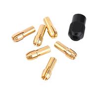 6pcs / Set Collet Chuck Sleeves Outil Rotatif Collet M8 * 0,75 Cap y Compris 1mm-3,2mm Collet Sleeves avec Couvercle en Plastique Noir M8 × 0,75 Compatible avec les Outils Rotatifs