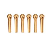 6PCS / Set en laiton Guitar Bridge Pins Ensemble, laiton de guitare acoustique Bridge Bridge PEG Instrument Instrument Remplacement des pièces pour les pièces de remplacement (Or)