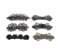 6pcs Set en Queue de Cheval épingles à Cheveux Alliage Vintage Style Lightweight French Hair Barrettes for Wedding Party Festival