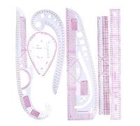 6PCS / Set Fashion Clear Metric Sewing Ruding Ruler Set, French Curve Match Rulers pour les débutants, les tailleurs, les designers, le quilting, la broderie, le point de croix, le crochet, le tricot