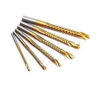 6pcs / Set Foret dentelé Twist Twist Twist Foret Ménage Métal Poinçonnage Bois Résamant Perceuse à Main multifonctionnelle 3mm-8mm