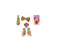 6pcs/set of Clown Clothing Supplies-clown Shoes Vest Red Nose Rainbow Clown Wig