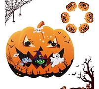 6PCS Sets de Table de Halloween, Créative Forme de Citrouille, PVC Napperons d'halloween Witch Ghost Vampire, Plastique Résistant à La Chaleur Lavables, Cuisine Table Party Dîner de Halloween Décor