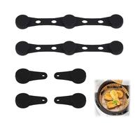 6PCS Silicone Aimant Air Fryer, 12 cm/3cm, Fixation Magnétique Anti-Envol pour Papier Cuisson, Magnetic Silicone Buckles Résistants à la Chaleur, Accessoire Compatible Airfryer Panier Simple et Double