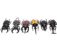 6PCS - simulation d'insecte insecte modèle Halloween Trick Requirements non toxique PVC - Toy (noir)