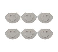 6Pcs Smiling Face Leather Corner Bookmarks PU Page Dividers for Notebooks Reading Accessories Book Marker Book Corner Clips
