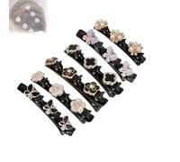 6PCS Sparkling Crystal Stone Braided Hair Clips, Reliable Use for Multiple Styling Needs, Easy to Use (C)