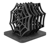 6pcs Spider Coasters et Base Noire araignée Web Halloween décoration Coasters Gothic Halloween Table Mats pour Le décor de fête à Domicile 7pcs / Set