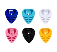 6pcs Stick On Guitar Pick Case Guitar Pickder Holder Avec Adhésif Et Printemps Pour Le Ukulélé De Basse Acoustique Avec Adhésif Et Printemps