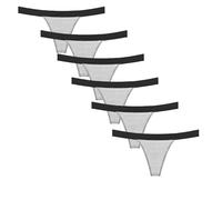 6Pcs String menstruelle Femme avec intérieur Coton, 4 Couches d'étanchéité Tanga menstruelle, Culotte Fuite urinaire Femme Lavable