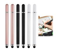 6PCS Stylet Tablette Universel 2-en-1, Stylo Tactile pour Tablettes et Smartphones, Stylet pour Tablette avec Embout en Caoutchouc et Disque, Compatible avec Samsung, Huawei, Xiaomi, Android et iOS