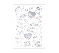 6pcs tatouages temporaires imperméables for enterrement de vie de jeune fille - dessins de couronne - faveurs de douche nuptiale(Design J)
