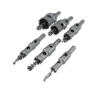 6pcs Tct Carbide Hole Saw Cutter Foret Set Pour Acier Inoxydable Métal