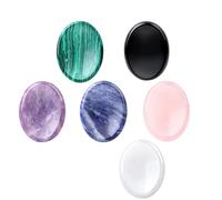 6PCS Thumb Worry Stone for Anxiety Healing Crystals Sets, Hand Carved Crystals and Healing Stones, Meditation Crystal