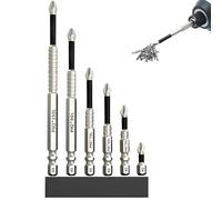 6PCS Tidepick High-Magnetic Screwdriver Drill Bit Set, Lagonshop High-Magnetic Screwdriver Drill Bit Set, Embouts de Tournevis Magnétique, Foret Antidérapant pour perceuse électrique (A)