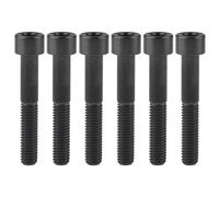 6pcs Titanium Bolts M7/m8x15 20 25 30 32 35 40 43 45 50 60 70mm Allen Wrench Flat Head Screw, Black, M7,50mm