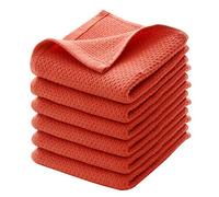 6Pcs Torchons à Vaisselle, 100% Coton Torchons de Cuisine Absorbantes Chiffon de Nettoyage