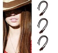 6Pcs Tresse Extensions de cheveux Baby Braids Front Side Bang Curtain Straight Ponytail Clip dans les extensions de cheveux pour les femmes filles enfants utilisation quotidienne