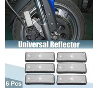 6pcs Universel Rectangle Forme Réflecteur pour Moto Blanc