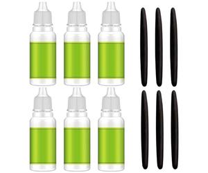 6PCS Usma Grass Extract Essence avec 6PCS Sticks, Liquide nourrissant pour la croissance des cils pour les cheveux, les cils et les sourcils...