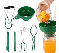 6pcs / ustensiles de mise en conserve, kit de démarrage des fournitures mise en conserve anti-scalding avec pinces, clé en pot, couvercle magnétique et plus, kit pratique pour pots, pinces, ustens