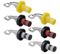 6pcs Vin Stopper 3 Color Food Grade Silicone Wine Bottle bouteille de bouteille avec poignée de presse