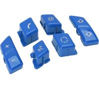 6pcs volant -bouton deSporty Décorative boutons intérieurs ensemble de remplacement pour 1 Série 3 E90 E92 E93 M3 E81 E82 E87 E88 bleu