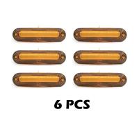 6pcs Yellow Marqueur Contour Latéral Led Smd, Indicateur Clignotant Dégagement Feu Arrière 10-30v Nipseyteko